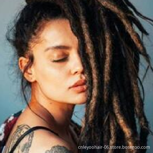 Cheap 24 Inch Soft Dread Lock 15 Roots Rose Red Dread Lock Hair Extension Soft Dreads For Men Women Kids